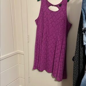 Lane Bryant Pink and Purple Cut Out Sleeveless Tank Top